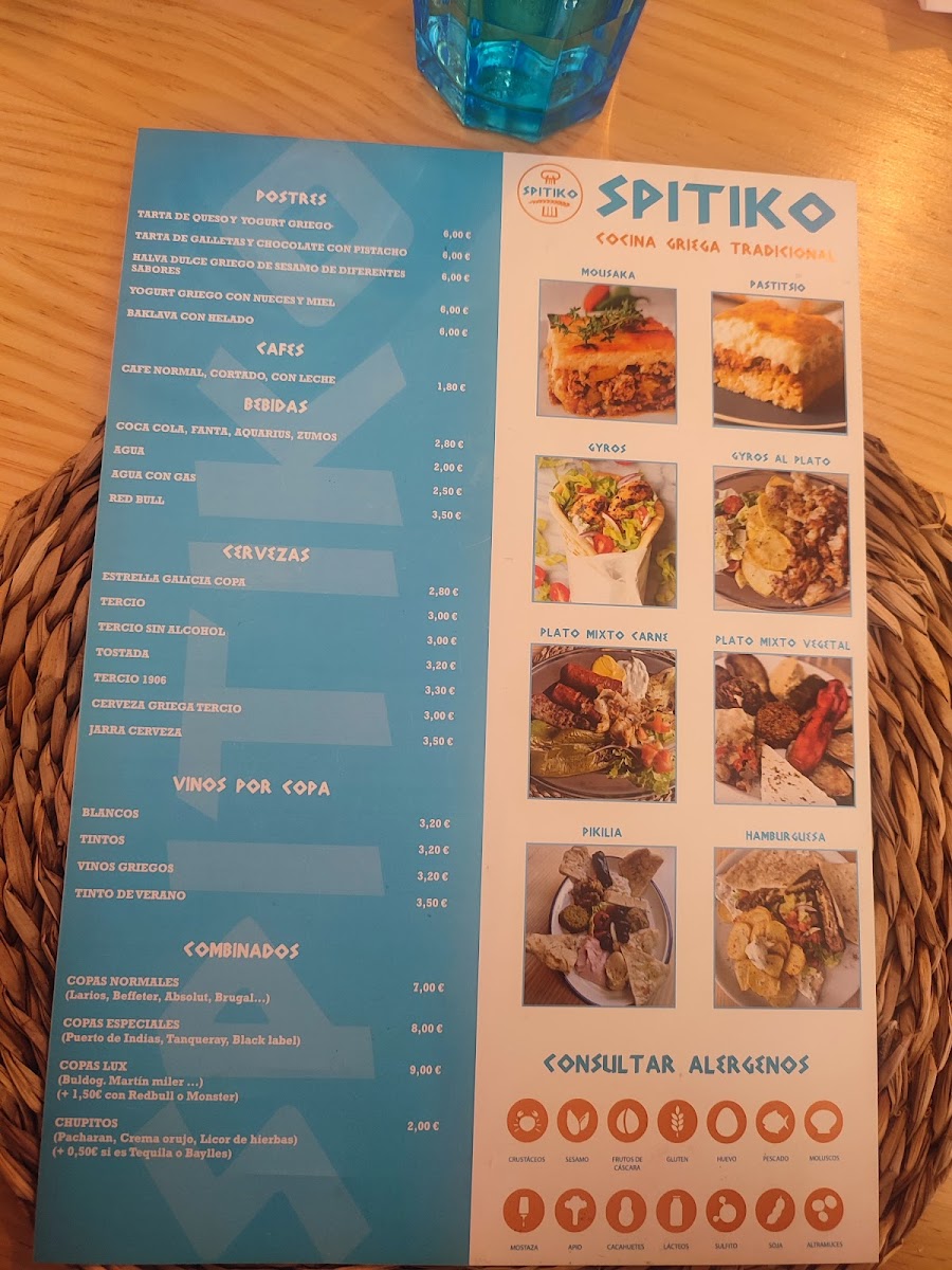 Menu Spitiko - Restaurante Griego-9